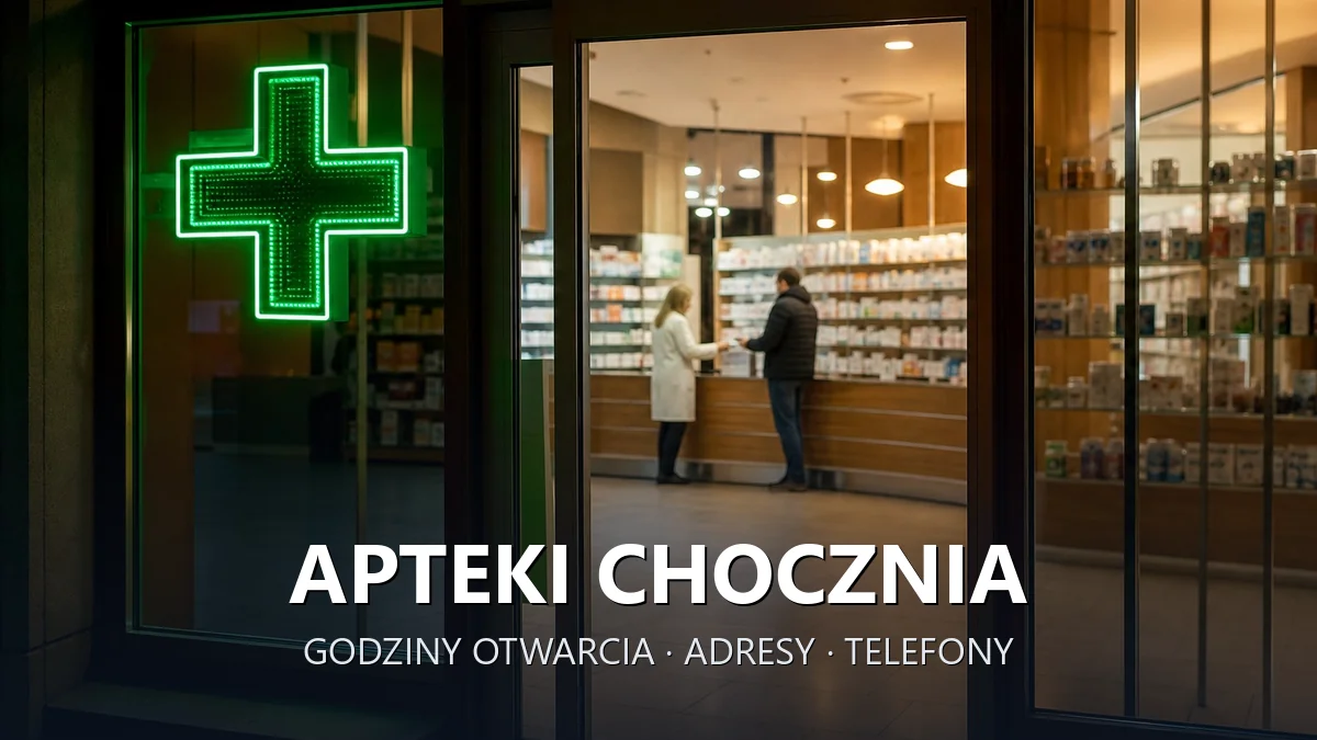 Apteki Chocznia, gmina Wadowice, powiat wadowicki - adresy, telefony, godziny otwarcia