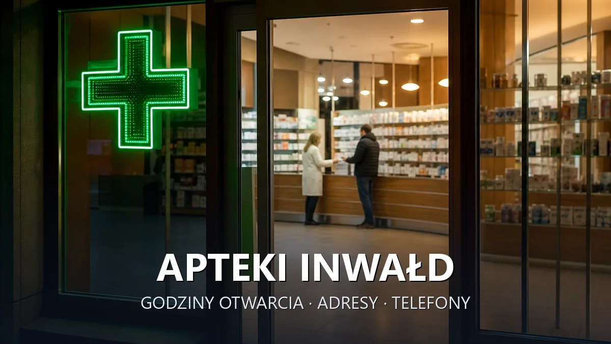 Apteki Inwałd, gmina Andrychów, powiat wadowicki - adresy, telefony, godziny otwarcia