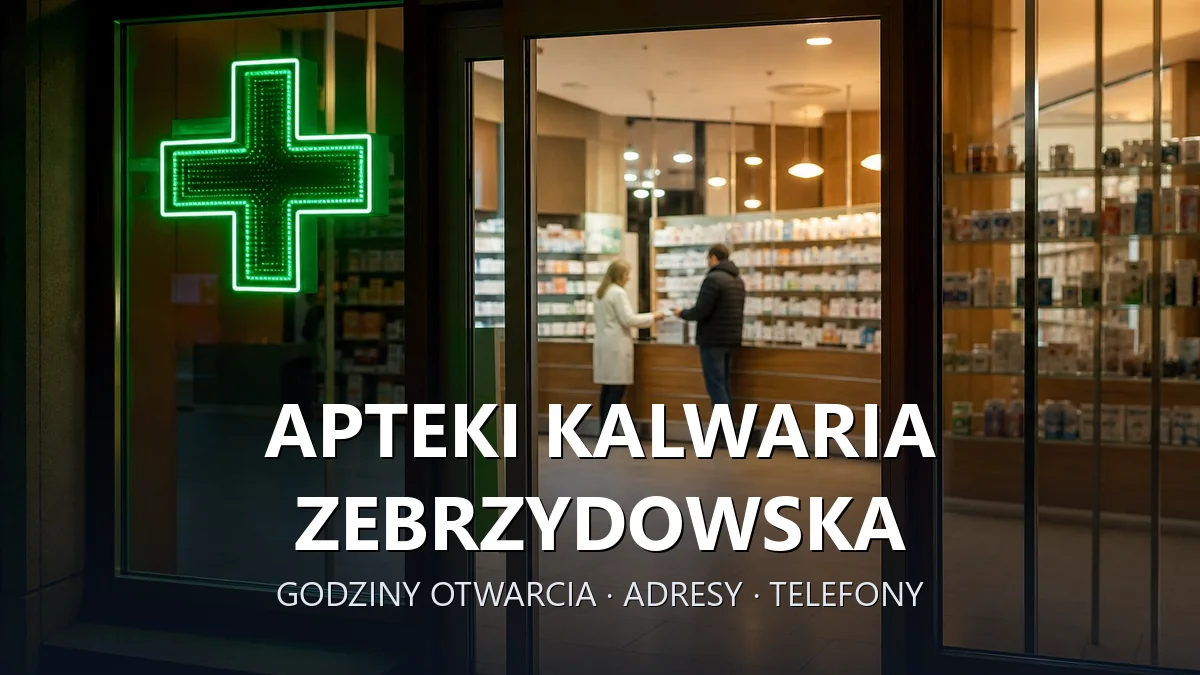 Apteki Kalwaria Zebrzydowska, powiat wadowicki - adresy, telefony, godziny otwarcia