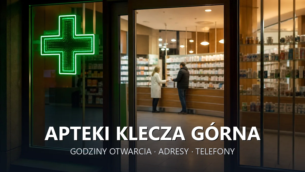 Apteki Klecza Górna, gmina Wadowice, powiat wadowicki - adresy, telefony, godziny otwarcia