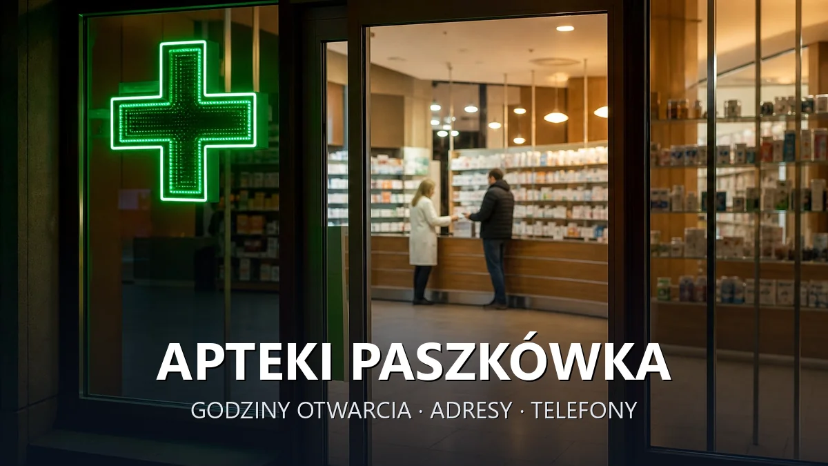 Apteki Paszkówka, gmina Brzeźnica, powiat wadowicki - adresy, telefony, godziny otwarcia