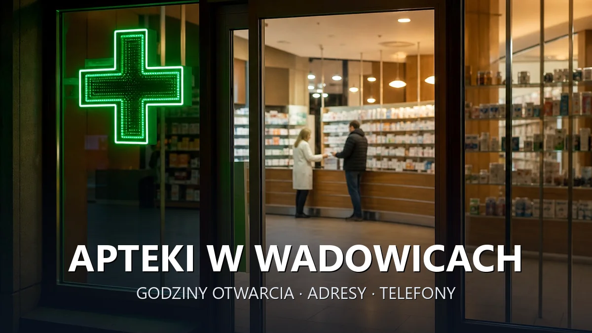 Apteki w Wadowicach - godziny otwarcia i dyżury