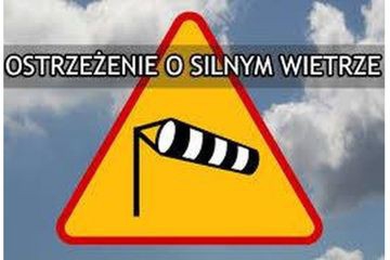 Ostrzeżenie meteorologiczne – silny wiatr