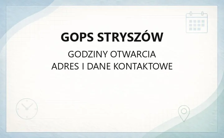 GOPS Stryszów - kontakt, godziny, świadczenia i pomoc dla rodzin