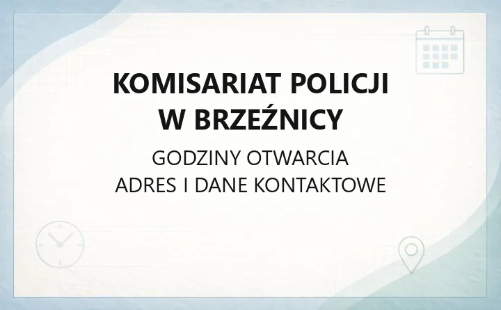 Komisariat Policji w Brzeźnicy - kontakt, dzielnicowy, rzeczy znalezione