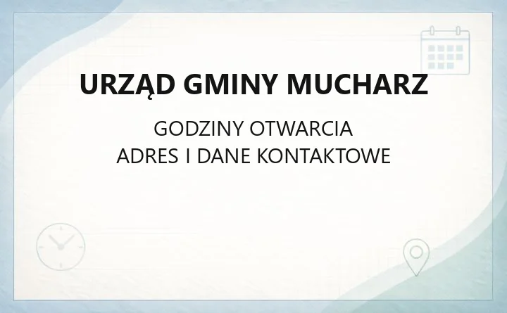 Urząd Gminy Mucharz - kontakt, godziny, wydziały i e-usługi