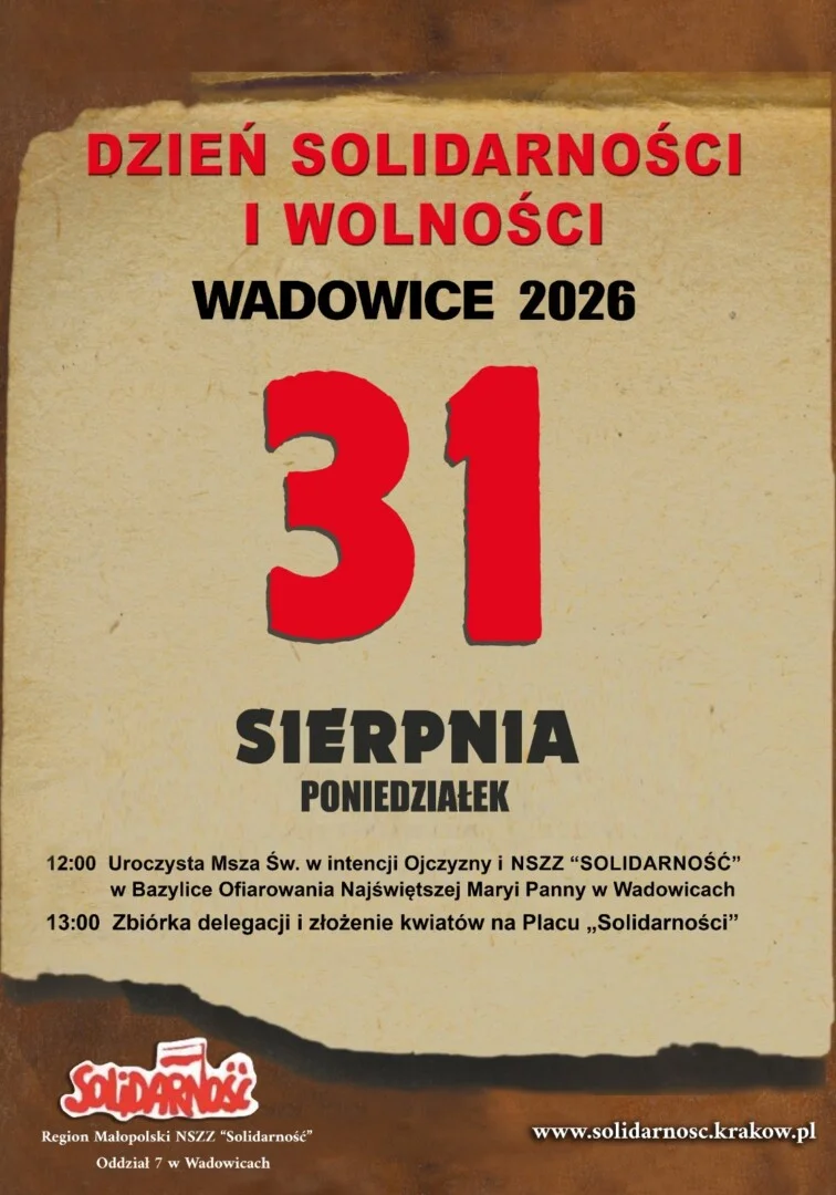 Grafika promocyjna wydarzenia Dzień Solidarności i Wolności