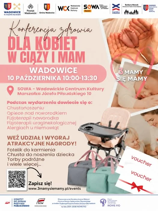Grafika promocyjna wydarzenia Konferencja zdrowia dla kobiet w ciąży i mam