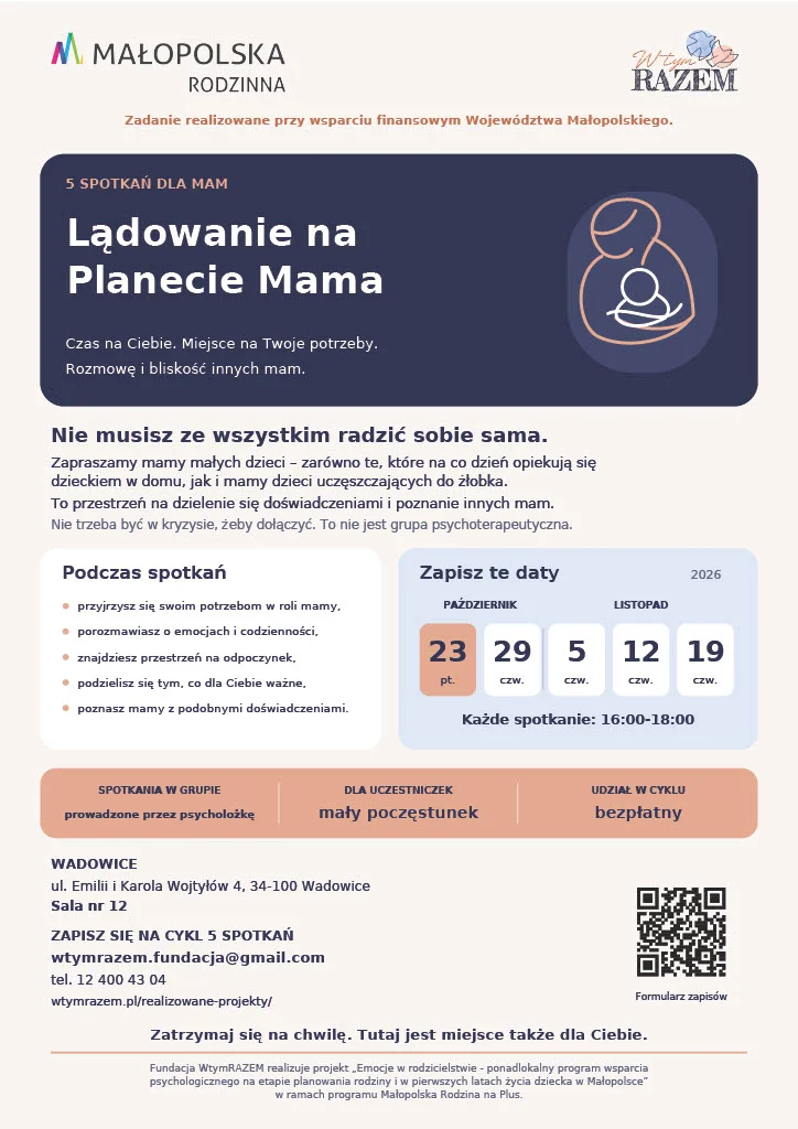 Grafika promocyjna wydarzenia Lądowanie na Planecie Mama