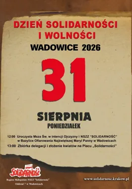 Grafika promocyjna wydarzenia Dzień Solidarności i Wolności
