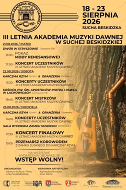 Grafika promocyjna wydarzenia III Letnia Akademia Muzyki Dawnej