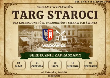 Grafika promocyjna wydarzenia IV Wadowicki Targ Staroci