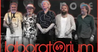 Grafika promocyjna wydarzenia LABORATORIUM – legenda jazzu w Andychowie