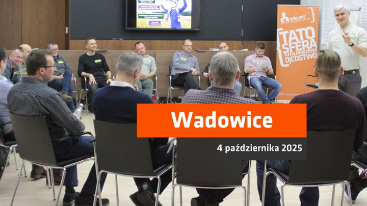Obrazek przedstawia grafikę promocyjną wydarzenia Warsztat dla ojców: budowanie bliskiej relacji z dzieckiem