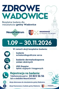 Trzy bezpłatne badania dla mieszkańców gminy Wadowice. Pula jest ograniczona