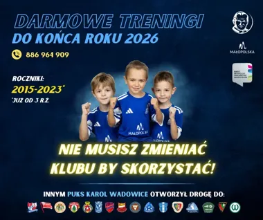 Darmowe treningi piłkarskie dla dzieci w Wadowicach – Klub Karol otwiera zapisy