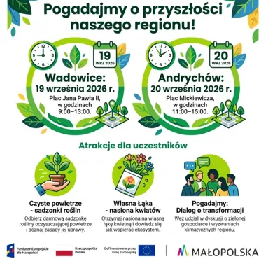 Na wadowickim Rynku będzie można porozmawiać o energii i klimacie
