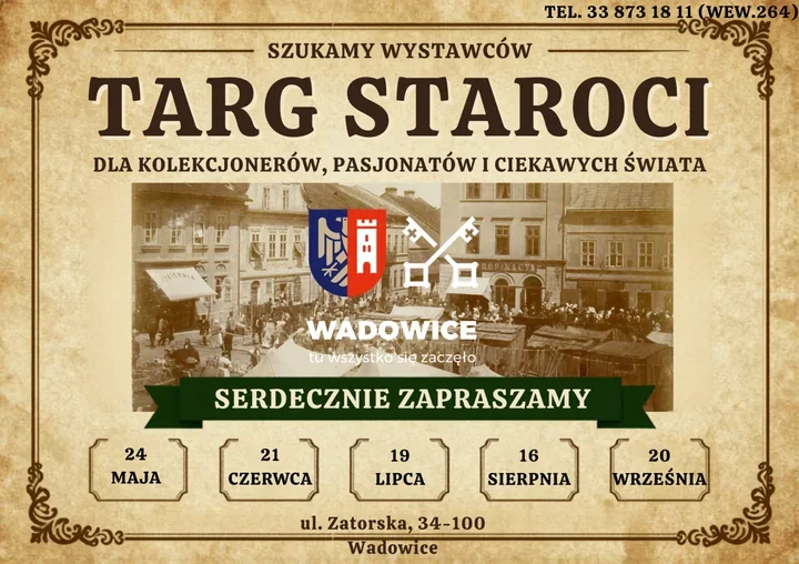 Na Zatorskiej znów rusza targ staroci. Wadowice stawiają na przedmioty z historią