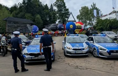 218 kilometrów i finał na podjeździe - policja zabezpieczała Tour de Pologne