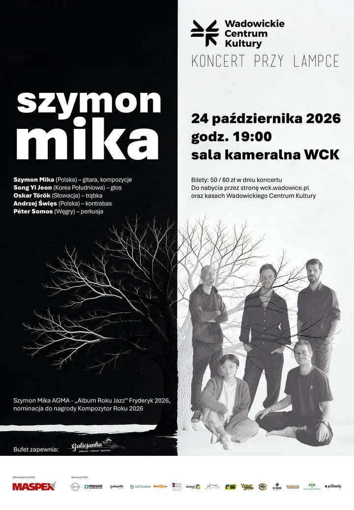 Laureat Fryderyka zagra w Wadowicach. Szymon Mika przywiezie skład z czterech krajów
