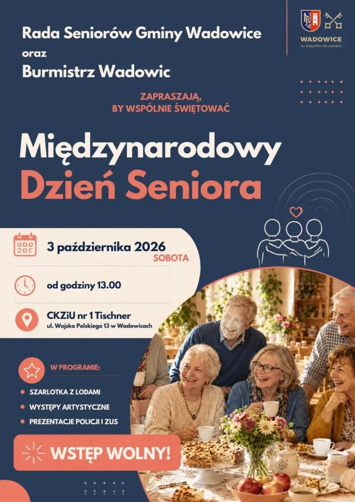 Seniorzy spotkają się na wspólnym świętowaniu. W programie występy i szarlotka