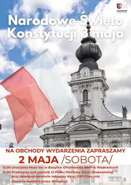 Patriotyczne obchody na rynku. Wadowice uczczą Konstytucję 3 Maja