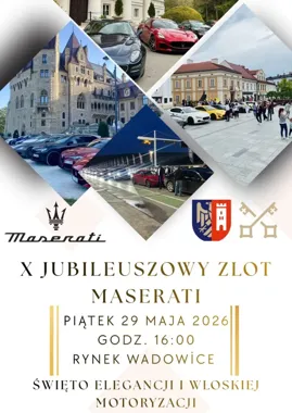 Maserati wracają na wadowicki rynek. To będzie trzydniowe święto marki